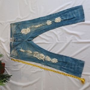 Golden Denim Men's Distressed Jeans Relaxed Fit Size 40 Blue